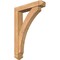 Ekena Millwork Thorton Arts and Crafts Smooth Bracket w/ Offset Brace, Western Red Cedar, 5 1/2"W x 26"D x 38"H BKT0604X26X38THR03SWR - alternate 1